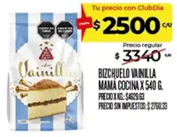 Supermercados DIA Mamá cocina bizchuelo vainilla oferta
