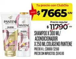 Supermercados DIA Pantene shampoo x 300 ml/ acondicionador x 250 ml.colageno pantene oferta