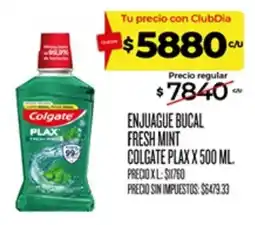 Supermercados DIA Colgate enjuague bucal fresh mint oferta