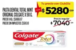 Supermercados DIA Colgate pasta dental total mint original oferta