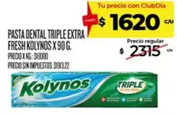 Supermercados DIA Kolynos pasta dental triple extra fresh oferta