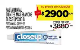 Supermercados DIA Closeup pasta dental dientes mas blancos oferta