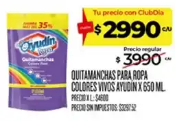 Supermercados DIA Ayudín quitamanchas colores vivos oferta