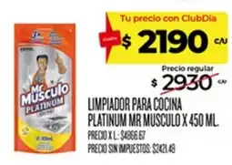 Supermercados DIA Mr Musculo limpiador para cocina platinum oferta