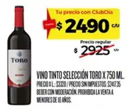 Supermercados DIA Toro vino tinto selección oferta
