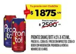 Supermercados DIA Pronto shake/bitt oferta
