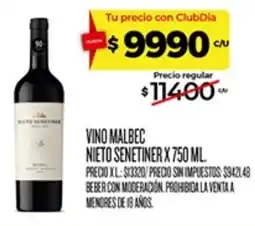 Supermercados DIA Nieto senetiner vino malbec oferta