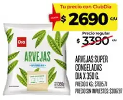 Supermercados DIA Dia arvejas super congeladas oferta