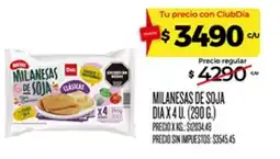 Supermercados DIA Dia milanesas de soja oferta