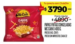 Supermercados DIA McCain papas fritas congeladas oferta