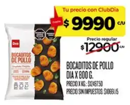 Supermercados DIA Dia bocaditos de pollo oferta