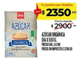 Dia azúcar orgánica