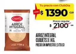 Supermercados DIA Cuquets arroz integral oferta