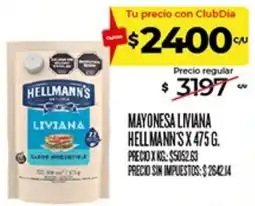 Supermercados DIA Hellmann's mayonesa liviana oferta