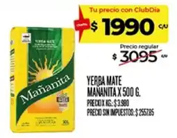 Supermercados DIA Mañanita yerba mate oferta
