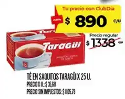 Supermercados DIA Taragui té en saquitos oferta