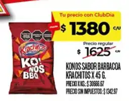 Supermercados DIA Krachitos konos sabor barbacoa oferta
