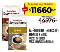 Supermercados DIA Bonafide café molido intenso suave oferta