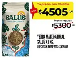 Supermercados DIA Salus yerba mate natural oferta