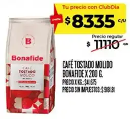 Supermercados DIA Bonafide café tostado molido oferta