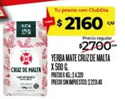 Supermercados DIA Cruz de Malta yerba mate oferta