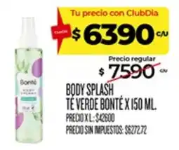 Supermercados DIA Bonté body splash oferta