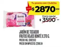 Supermercados DIA Bonté jabón de tocador frutos rojos oferta
