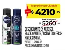 Supermercados DIA Nivea men desodorante en aerosol black & white / active dry fresh oferta