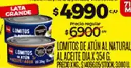 Supermercados DIA Lomitos atún al natural al aceite dia oferta