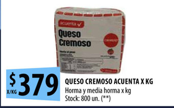 Punto Mayorista Acuenta Queso Cremoso x kg oferta
