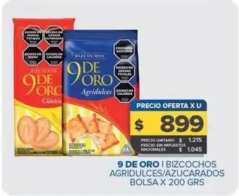 9 de oro - bizcochos agridulces