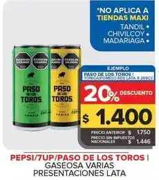 Carrefour Maxi Pepsi / 7up / paso de los toros - gaseosa oferta