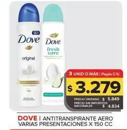 Carrefour Maxi Dove - antitranspirante aero varias presentaciones oferta