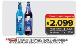 Carrefour Maxi Frizzé - frizzante evolution blue/ bubble mood/ italian limonata/ pomelata oferta