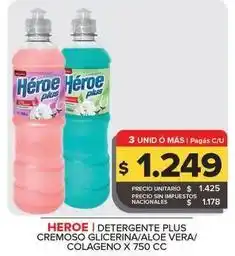 Carrefour Maxi Heroe - detergente plus cremoso glicerina/aloe vera/colageno oferta