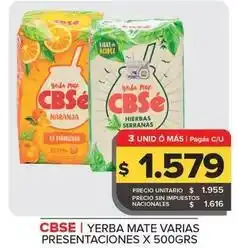 Carrefour Maxi Cbse - yebra mate varias presentaciones oferta