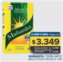 Carrefour Maxi Mañanita - yerba mate bajo polvo oferta