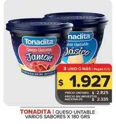 Carrefour Maxi Tonadita - queso untable oferta