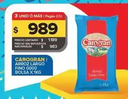 Carrefour Maxi Carogran - arroz largo fino 0000 bolsa oferta