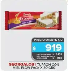 Carrefour Maxi Georgalos - turrón con miel flow oferta