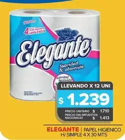 Carrefour Maxi Elegante - papel higiénico h/ simple oferta