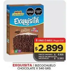 Carrefour Maxi Exquisita - bizcochuelo chocolate oferta