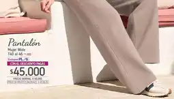 La Anonima Pantalón mujer wide oferta
