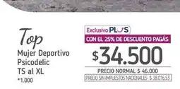 La Anonima Xl - top mujer deportivo psicodelic ts al oferta