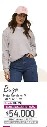 La Anonima Buzo mujer escote en v oferta