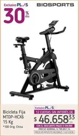 La Anonima Bicicleta fija mtdp-hcx6 15 kg oferta