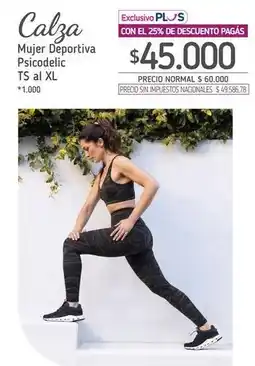 La Anonima Xl - calza mujer deportiva psicodellic ts al oferta