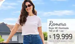 La Anonima Remera mujer mc elastizada oferta