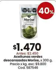 Coto Morixe - aceitunas verdes descarozadas oferta