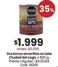 Ciudad del lago - duraznos amarillos en lata